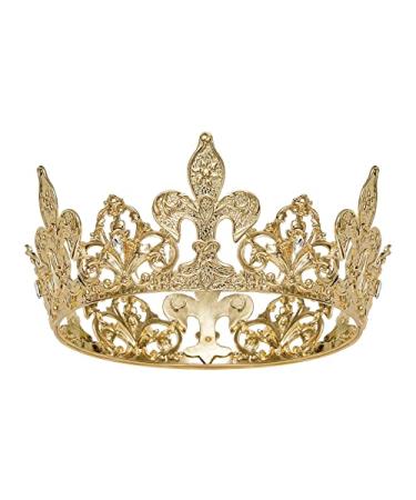 SWEETV Royal Gold Queen Crown for Women  Wedding Pageant Crown  Costume Party Accessories for Birthday  Halloween  Babyshower  Genevieve