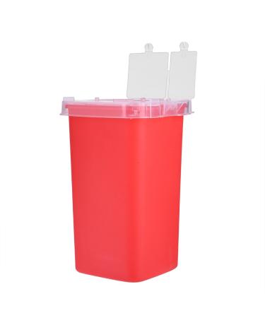 Tattoo Disposal & Sharps Container  Needle & Syringe Disposal Container  Light & Clear(red)
