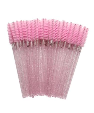 50pcs Shiny Eyelash Brush Disposable Eyebrow Brushes Mascara Wands Applicator Comb Grafting Beauty Makeup Tool Lash Curling