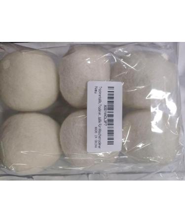 Natural Wool Dryer Balls - 6 Eco-Friendly Felt Balls for Tumble Dryers | Reduce Drying Time & Wrinkles - Buy Online on SooperMarket.com