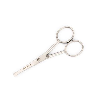 M HLE Beard Care Beard nose ear scissors facial hair scissors with rounded tips rustproof matt stainless steel