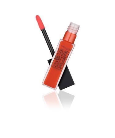 Maybelline Vivid Matte Liquid Lipstick #25 Orange Shot - 8ml | International Shipping Available - Buy Online on SooperMarket.com