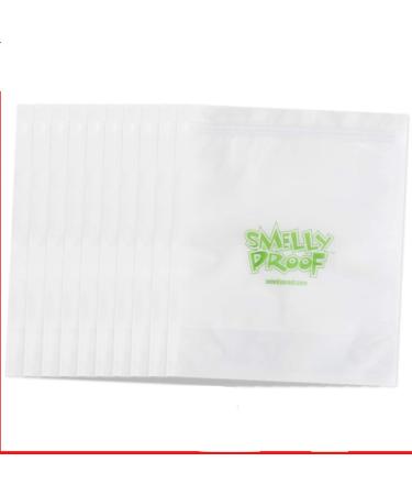 SMELLY PROOF - Reusable Clear Stand Up Odor-Proof Storage Bags - Freshness Barrier Technology - Made in the USA Stand Up - LARGE 8.5" x 10" - Bag of 10