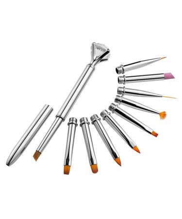10pcs 1 Set Nail Painting Brush Manicure Art Brush Nail Art Liner Nail Drawing Brush Diy Manicure Tool Nail Nail Kit Gel Nail Art Pen Kit Accessories 3d With Cover