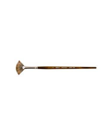 Silver Brush Limited 2604S Monza Fan Brush  Oil  Acrylic  and Watercolor Brush  Short Handle  Size 2 Fan - Short Handle Size - 2