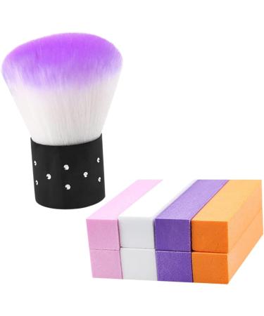minkissy 1 Set Nail Block Bulk Nail Files Sand Paper Nail Sanding Buffer Nail Art Brush Nail Brush Remover Buffer Block Tools Nail Cleaner Brush Nail Polish Block Purple Paint Manicure - Buy Online on SooperMarket.com