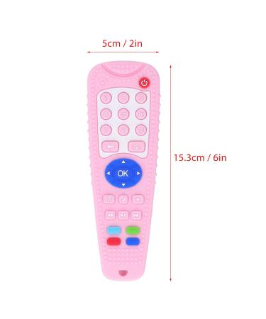 Soft Silicone Teether Toy for Babies - Pink Remote Control Design for Safe Gum Relief - Buy Online on SooperMarket.com