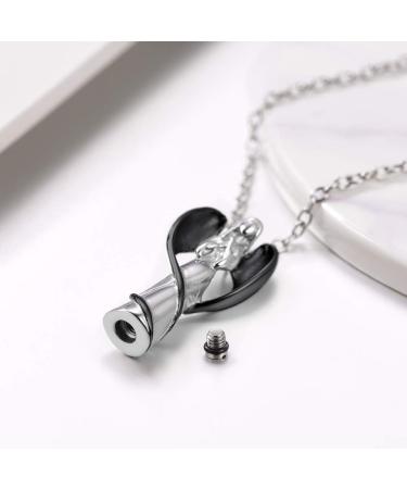 Personalized Prosteel Urn Chain & Memorial Pendant Necklace - 18K Gilded Ash Jewelry with Cross Maria Life Tree Designs - 55cm/50cm Stainless Steel Chain - Buy Online on SooperMarket.com