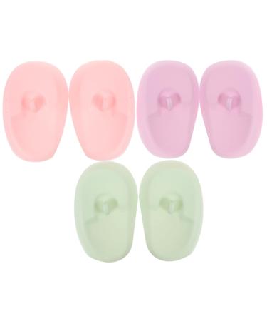 Anneome 3 Pairs Silicone Earmuffs Hair Coloring Earmuffs Heat Protection Ear Covers for Showering Ear Protectors Ear Caps for Hair Dryer Hair Dye Ear Cover Caps Ear Cover for Dyeing