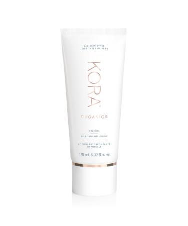 KORA Organics Gradual Self-Tanning Lotion| All Skin Tones | Quick Drying | Certified Organic | Cruelty Free | 5.92 oz
