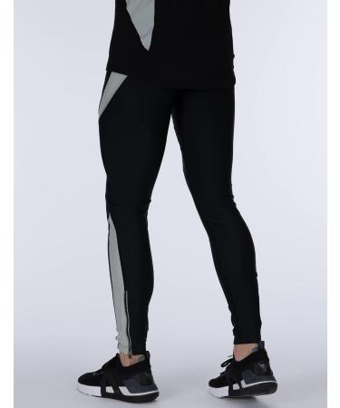 Airtracks Men's Long Running Pants - Functional Compression Tights Breathable & Reflective XL Black-Grey for Optimal Performance - Buy Online on SooperMarket.com
