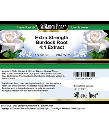 Extra Strength Burdock Root 4:1 Extract Cream - 2 oz | Natural Skin Care International Shipping Available - Buy Online on SooperMarket.com