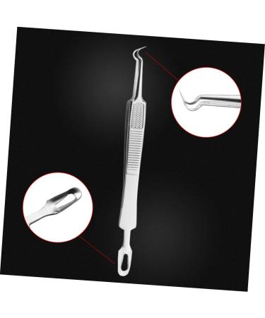 PLAFOPE 6 Pcs Clip Stainless Pimple Remover Blackhead Tweezers Tool Pimple Tools Silver Stainless Steel - Buy Online on SooperMarket.com