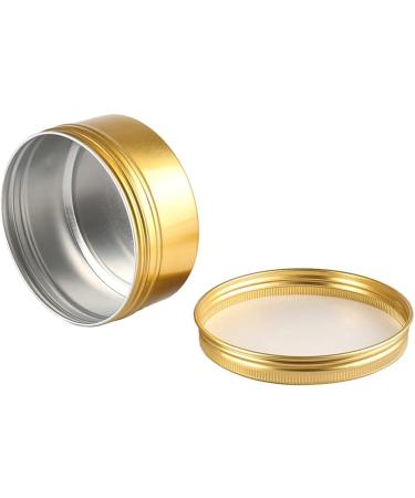 Zeoabsy 10-Piece Gold Aluminum Empty Jars - 150ml Round Tins with Screw Lid for Cosmetics Candles & Ointments | Includes 5 Spatulas & 1 Gold Label - Buy Online on SooperMarket.com