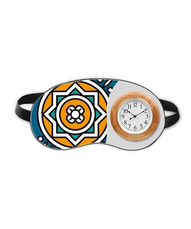 Morocco Style Geometry Pattern Sleep Eye Head Clock Travel Shade Cover