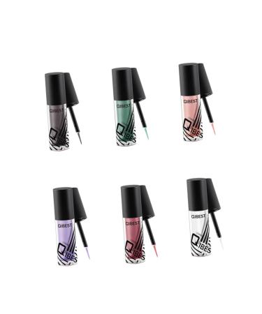 Angoily 6pcs Eyeshadow Glitter Liquid Eyeliner Sparkling Liquid Eyeliner Shadow Shiny Metal
