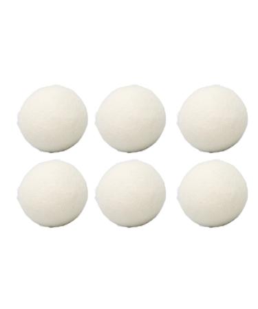 Wool Drying Balls 6Pcs Household Lightweight Portable Wool Drying Balls Reusable Skin Friendly Static Reduction Time Saving Fabric Softener Ball for Clothes Laundry (7cm)