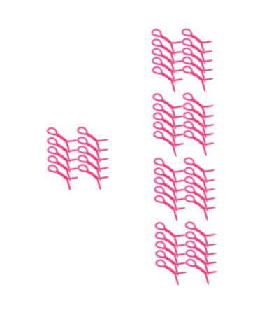 Baluue 50 Pcs Perm Tools Hair Crimper Curling Wand Hair Rollers Hair Curler Crimper Hair Tool 15.00X0.60X0.60CMx5pcs Rosyx5pcs