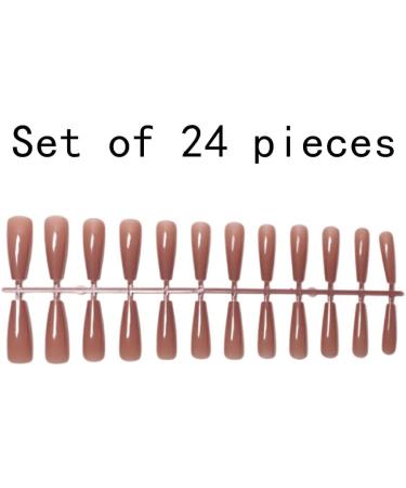 kawehiop 24 Pieces Extra Long Press on Nails Artificial DIY Solid French Graceful Colour-fast Nail for Manicure Salons Art - Buy Online on SooperMarket.com
