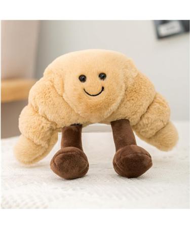 Cute 9 Croissant Plush Toy - Soft Weighted Stuffed Animal for Kids Birthday-Gifts - Buy Online on SooperMarket.com