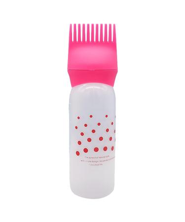 Shenrongtong Scalp Applicator Comb | Bottle Applicator Brush Hair Oiling Applicator Bottle Hair Dye Brush Bottle Lightweight Oil Bottle Applicator Brush for Hair Dyeing Scalp Red