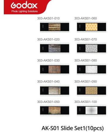 Godox AK-S01 Slide Set for AK-R21 Projector Flash - Optical Spotter GOBO Slide Set - Buy Online on SooperMarket.com