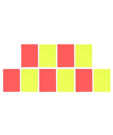 Estink Football Red and Yellow Card, 5Set Sports Football Referee Red and Yellow Card Set, Referee Tool, for Football Games, Matches in Schools Or Stadiums