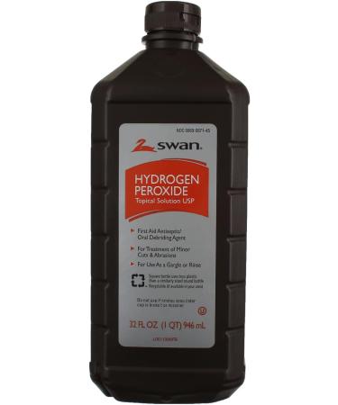 Swan 0869470710 Hydrogen Peroxide 32 oz - Powerful Antiseptic Solution - Buy Online on SooperMarket.com