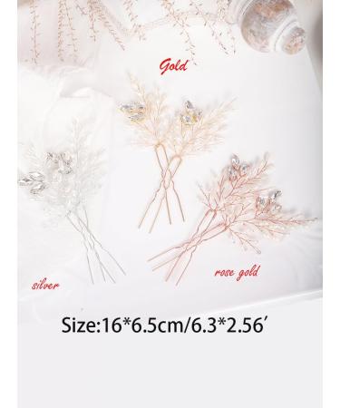 Chargances 2 Pieces Pearl Wedding Hair Pins Crystal Bridal Hair Pins Set Elegant Rhinestone Beaded Bride Headpiece Hair Accessories for Women and Girls (Gold) - Buy Online on SooperMarket.com