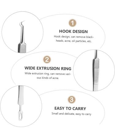 Healeved 6 Pcs Clip Curved Pimple Tweezers Clip Removal Tool Spot Tweezers Pimple Tool Stainless Steel - Buy Online on SooperMarket.com