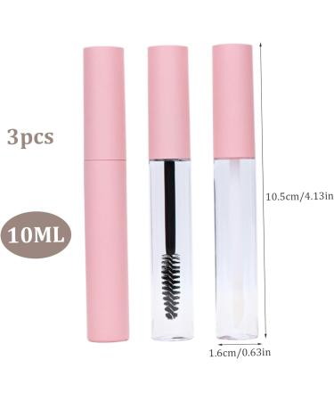 Mascara Brushes Empty Mascara Tube 3Pcs 10ml Empty Mascara Tube and Wand Empty Lip Gloss and Eyeliner Tube Refillable Mascara Tubes Empty for Castor Oil - Buy Online on SooperMarket.com