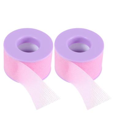 Healvian Eyelash Tape 2 Rolls Fabric Eyelash Extension Tape Breathable Fabric Tape Under Eyes Tape for Eyelash Extension Supplies Purple