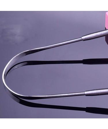 2 Pcs Stainless Steel Tongue Scrapers with Non-Slip Handle and Storage Case - Buy Online on SooperMarket.com