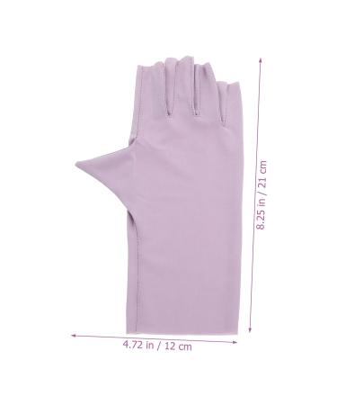 ABOOFAN 2 Pairs Gel Nail Gloves Half Finger Gloves Uv Protection Gloves Nail Art Gloves Pink Gloves Protective Gloves for Manicure Nail Art Accessory Thin Section Sun Protection Gloves - Buy Online on SooperMarket.com