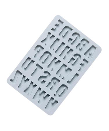 ABOOFAN 1pc 26 Alphabet Silicone Mold Silicone Tray Cookie Baking Mold Chocolate Baking Utensils Blue 27.2X18.2X1.3CM