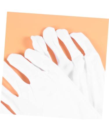 minkissy 2 Pairs White Cotton Gloves Cotton Work Gloves Hand Moisturizer Glove Party Etiquette Gloves Working Glove Moisturizing Gloves Warm Mittens Gel Gloves Warm Gloves Non-Slip Miss Spa - Buy Online on SooperMarket.com