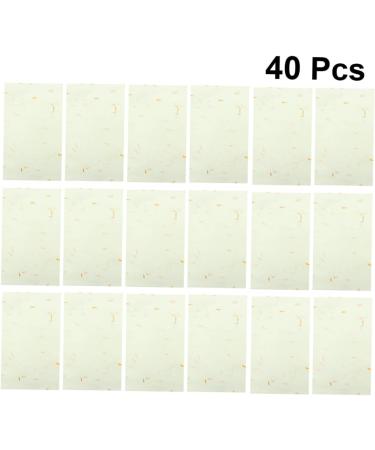 STOBOK 40 sheet Writing Drawing Elegant Chinese Supplies Xuan Paper for School Leaf Natural Unique White - Buy Online on SooperMarket.com