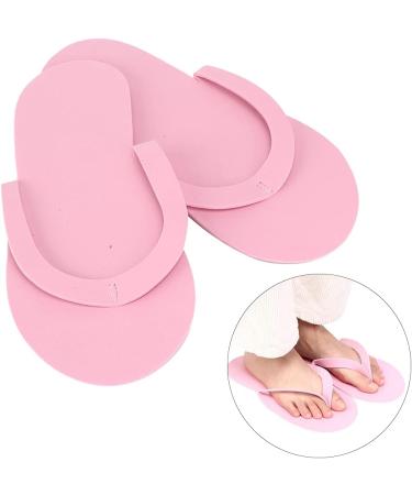 KENANLAN 12 Pairs Spa Slippers 3mm Disposable Flip Flops Foam Pedicure Flip Flops Portable Slippers for Hotel Home Nail Salon Guests Order in Pink - Buy Online on SooperMarket.com