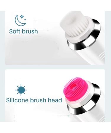 Facial Cleansing Brush Electric Facial Cleansing Brush Waterproof Electric Spin Facial Brush Waterproof Skin Massager with 4 Brush Heads for Body - Buy Online on SooperMarket.com