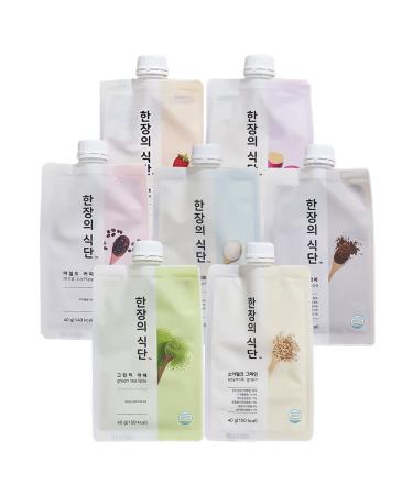 On-the-Go Meal Replacement Powder 1.41oz 40g x 5 Pouches - Korean All-in-One Healthy Protein Shake Breakfast Simple Meal [? ] (7 Pack of Each Flavor)