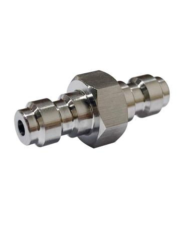 HMKUGO Double Male Quick-Disconnect Coupling Adaptor, Stainless Steel Air Fill Station Tool Fittings, Universal Double Male Fill Nipple for PCP Foster Paintball Airsoft Air Gun Tool 1 PCS