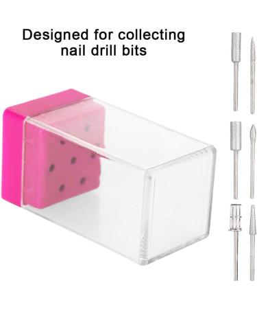 Manicure Tool Organizer Displayer Stand with 7 Slots for Nail Drill Bit Collection (Rose Red) - Buy Online on SooperMarket.com