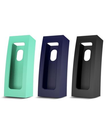 AWINNER Case for Fitbit Alta Shock-Proof and Shatter-Resistant Protective Band Cover Case for Fitbit Alta Smart Watch (Black Blue Cyan)