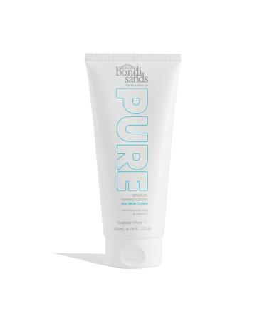Bondi Sands PURE Gradual Tanning Lotion | Hydrates with Hyaluronic Acid for a Glowing Tan, Fragrance Free, Cruelty Free, Vegan | 6.76 Oz/200 mL