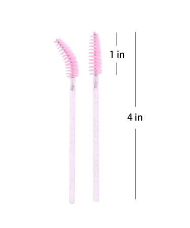 300pcs Disposable Mascara Wands SenRocc Eyelash Brush Spoolies - Crystal Pink Beauty Kit for Extensions & Makeup - Buy Online on SooperMarket.com