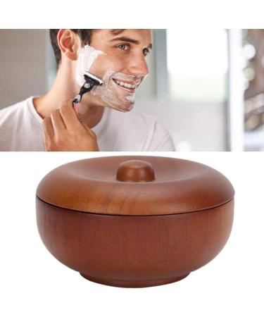 Dekaim Wooden Shaving Bowl with Lid | Men's Shaving Brush & Foam Cup for Cream & Soap | International Shipping - Buy Online on SooperMarket.com