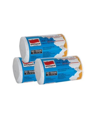 Premiumline garbage bag - particularly tearproof and waterproof - with a carry handle/handle (10 liters 3 -pack) 10 liters 180 pieces (1 Pack)