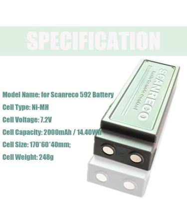 Buy 2 Pack 2000mAh Scanreco 592 7.2V RSC7220 Battery - Compatible with Scanreco 590 592 960 EEA2512 Palfinger EEA2512 RC400 - International Shipping Available - Buy Online on SooperMarket.com