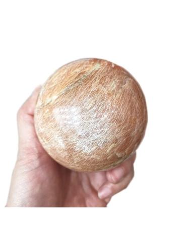 Natural Crystal Rough Home Natural Crystal Stone Peach Moonstone Polished Yellow Moonstone Crystal Ball ERBDRGAZ (Size : 9-10cm)