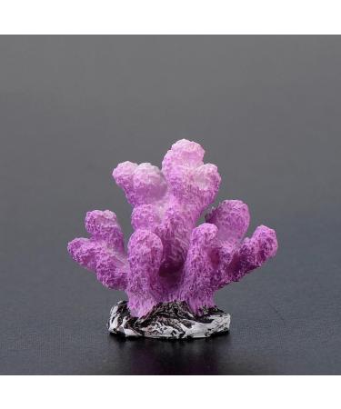 Movoja 2 PIECES - Aquarium Decoration Corals - for fresh and salt water - Decoration Coral Aquaristics - 8 Purple Coral 8 Purple